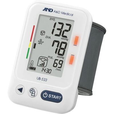 A&D UB-533 Wrist Blood Pressure Monitor - 2 x 60 Memory Slots A&D UB-533 Wrist Blood Pressure Monitor - 2 x 60 Memory Slots
