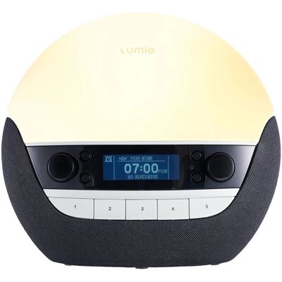 LUMIE 700 FM - Réveil avec simulation d'aube, Bluetooth, USB, 20+ mélodies - Publicité LUMIE 700 FM - Réveil avec simulation d'aube, Bluetooth, USB, 20+ mélodies - Publicité