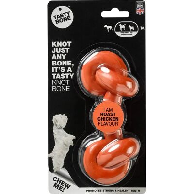 Tasty Bone Roast Chicken Nylon Knot Chew - Strengthens Teeth & Gums Tasty Bone Roast Chicken Nylon Knot Chew - Strengthens Teeth & Gums