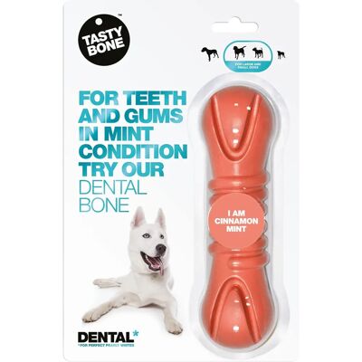 Tasty Bone Dental Cinnamon Mint Bone Transparente - Dog Chew Toy Tasty Bone Dental Cinnamon Mint Bone Transparente - Dog Chew Toy