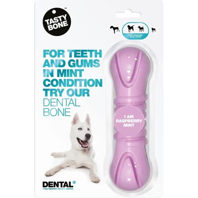 Tasty Bone Raspberry Mint Dental Chew - Dog Toy Tasty Bone Raspberry Mint Dental Chew - Dog Toy