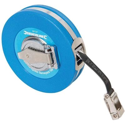 Silverline Mt37 Fiberglas-Maßband - 10m/33ft x 13mm Silverline Mt37 Fiberglas-Maßband - 10m/33ft x 13mm