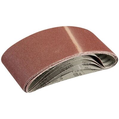 Bandes de ponçage Silverline 80 Grit - 100x610mm 5 pièces Bandes de ponçage Silverline 80 Grit - 100x610mm 5 pièces