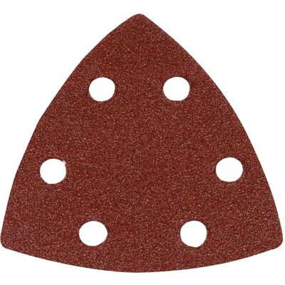Feuilles de ponçage triangulaires Silverline 90mm - Grain 80, Pack de 10 Feuilles de ponçage triangulaires Silverline 90mm - Grain 80, Pack de 10
