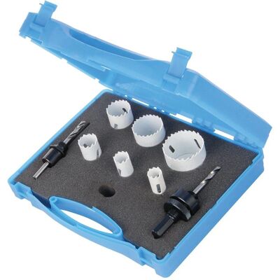 Silverline 273220 - Kit de 9 scies-cloches bimétal pour électriciens - Publicité Silverline 273220 - Kit de 9 scies-cloches bimétal pour électriciens - Publicité