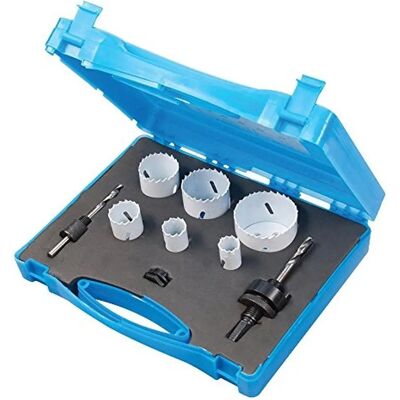 Silverline - Modèle 595759 - Kit de scies à trou bimétal - 19-57mm - Pour plomberie et métal - Publicité Silverline - Modèle 595759 - Kit de scies à trou bimétal - 19-57mm - Pour plomberie et métal - Publicité
