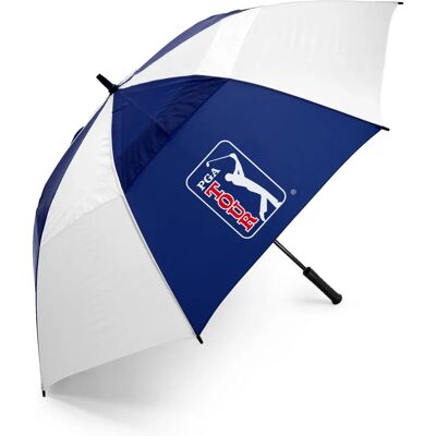 PGA Tour Bleu/Blanc Parapluie double couche anti-vent - Parapluie de golf PGA Tour Bleu/Blanc Parapluie double couche anti-vent - Parapluie de golf