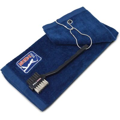 PGA TOUR Golf Towel and Brush Set - Blue PGA TOUR Golf Towel and Brush Set - Blue