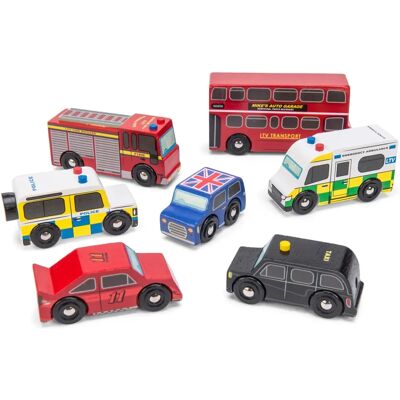 Le Toy Van London Autoset - Holzspielzeugfahrzeuge Le Toy Van London Autoset - Holzspielzeugfahrzeuge