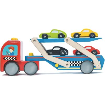 LE TOY VAN Retro drewniany ciężarówka z 4 samochodami - Kreatywna zabawa LE TOY VAN Retro drewniany ciężarówka z 4 samochodami - Kreatywna zabawa