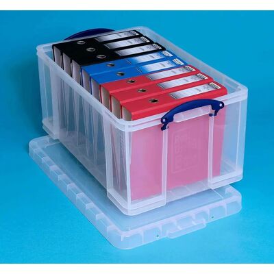 Caixa de armazenamento de 64L - Transparente - Really Useful Caixa de armazenamento de 64L - Transparente - Really Useful