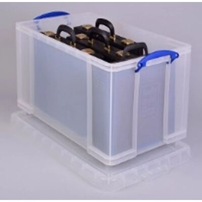 Really Useful Caixa de Armazenamento 84L - Transparente - Caixa de Armazenamento Really Useful Caixa de Armazenamento 84L - Transparente - Caixa de Armazenamento