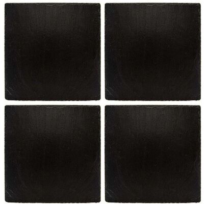 Selbrae House 4 Slate Coasters - Square - Gift Boxed dark grey Selbrae House 4 Slate Coasters - Square - Gift Boxed dark grey