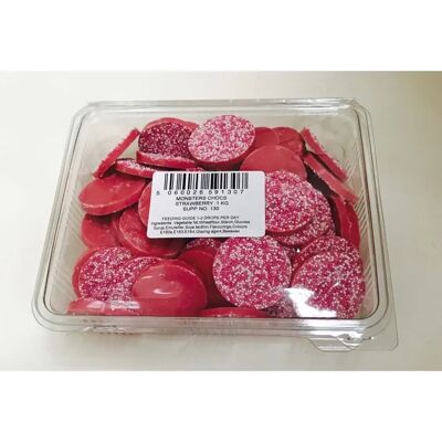 Monster Chocs Strawberry Dog Treats - 1kg - Dog Treats Monster Chocs Strawberry Dog Treats - 1kg - Dog Treats