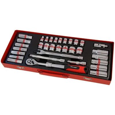 Neilsen Ct1575 33pc 3/8" Drive Socket Set - Ratchet & Accessories Neilsen Ct1575 33pc 3/8" Drive Socket Set - Ratchet & Accessories