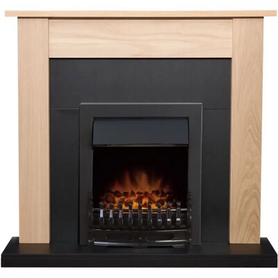 Adam - Southwold - Oak - Black Blenheim - Fireplace Suite Adam - Southwold - Oak - Black Blenheim - Fireplace Suite