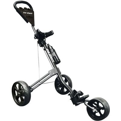 Longridge Tri Cart Black Golf Trolley - Golf Trolley with Drinks Holder Longridge Tri Cart Black Golf Trolley - Golf Trolley with Drinks Holder