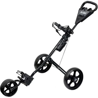 Longridge Tri Cart Carrinho de golfe preto - Com porta-bebidas Longridge Tri Cart Carrinho de golfe preto - Com porta-bebidas