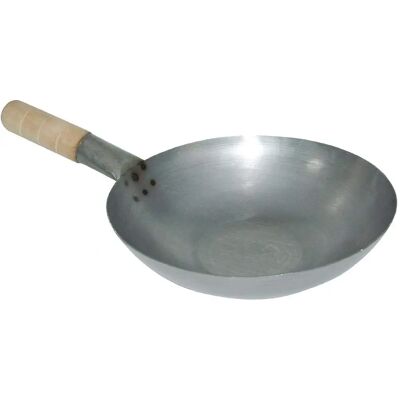 Vogue 35,6cm Wok i mild stål - Passar för induktion Vogue 35,6cm Wok i mild stål - Passar för induktion