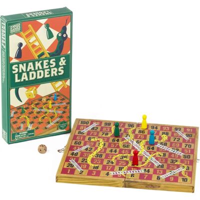 LatestBuy Toy Box Professor Puzzle Klassisches Holzbrettspiel - Schlangen und Leiter LatestBuy Toy Box Professor Puzzle Klassisches Holzbrettspiel - Schlangen und Leiter