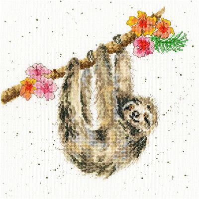 Zestaw do haftu krzyżykowego sloth - Zawieszka dekoracyjna - DIY rękodzieło Zestaw do haftu krzyżykowego sloth - Zawieszka dekoracyjna - DIY rękodzieło