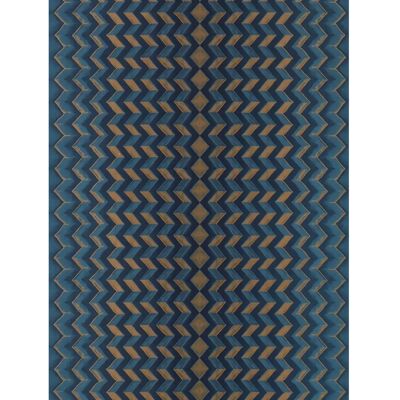 Clarke & Clarke Fragment Tapete - Midnight/Copper - Geometrischer Chevron - Einfach zu Installieren Clarke & Clarke Fragment Tapete - Midnight/Copper - Geometrischer Chevron - Einfach zu Installieren