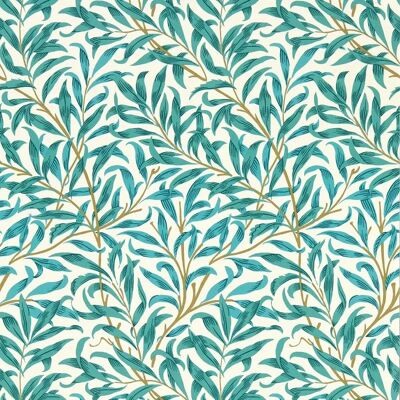 William Morris Willow Boughs Tapete - Arts and Crafts Stil - Blaugrün William Morris Willow Boughs Tapete - Arts and Crafts Stil - Blaugrün