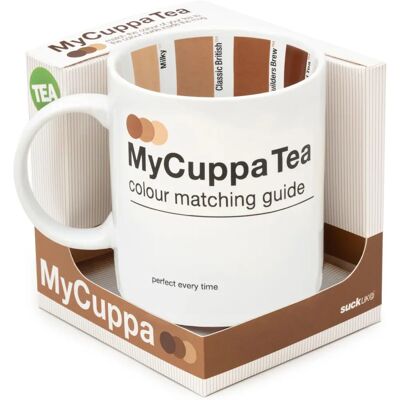 Suck UK My Cuppa Tea Mug - Color-matching guide for tea and coffee Suck UK My Cuppa Tea Mug - Color-matching guide for tea and coffee