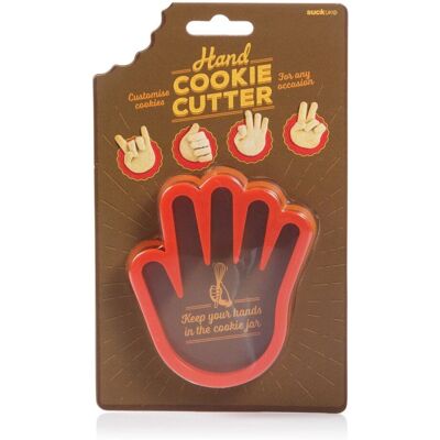 SUCK UK - Hand Shape Cookie Cutter - Forme de main - 93x180x14 mm - Cookie Cutter - Publicité SUCK UK - Hand Shape Cookie Cutter - Forme de main - 93x180x14 mm - Cookie Cutter - Publicité