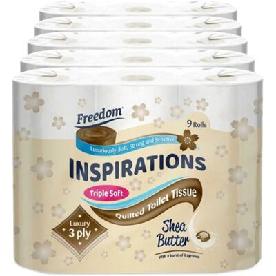 Freedom Inspirations Shea Butter 3-Ply Toilet Paper - 45 Rolls Freedom Inspirations Shea Butter 3-Ply Toilet Paper - 45 Rolls
