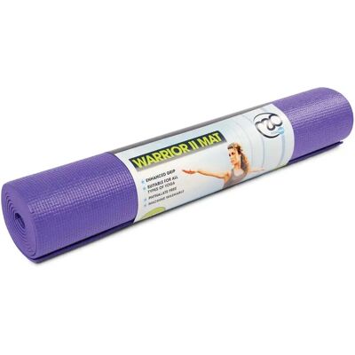 Fitness Mad Warrior II Yogamat - Paars - 4mm - 183cm Fitness Mad Warrior II Yogamat - Paars - 4mm - 183cm