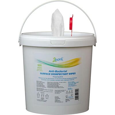2Work Disinfectant Wipes - 500 Pack - Disinfectant Wipes 2Work Disinfectant Wipes - 500 Pack - Disinfectant Wipes