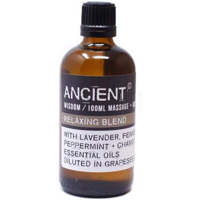 Ancient Wisdom Huile de Massage et Bain Relaxante Lavande Menthe Camomille - Publicité Ancient Wisdom Huile de Massage et Bain Relaxante Lavande Menthe Camomille - Publicité