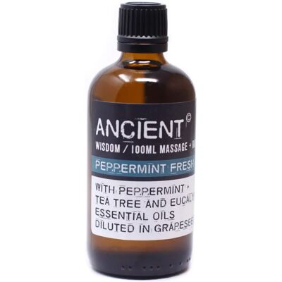 Ancient Wisdom Huile de Massage et Bain Menthe Fraîche - 100ml - Publicité Ancient Wisdom Huile de Massage et Bain Menthe Fraîche - 100ml - Publicité