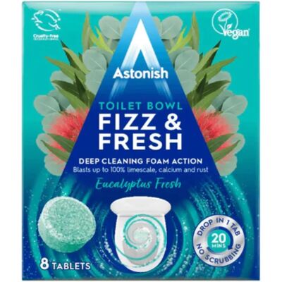 Astonish Toilet Bowl Fizz & Fresh Eucalyptus Fresh - 8 Tabs Astonish Toilet Bowl Fizz & Fresh Eucalyptus Fresh - 8 Tabs