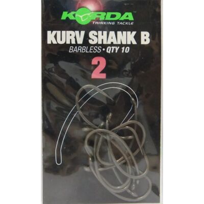 Hameçon KORDA Kurv Shank sans barbes - Hameçon de pêche - Publicité Hameçon KORDA Kurv Shank sans barbes - Hameçon de pêche - Publicité