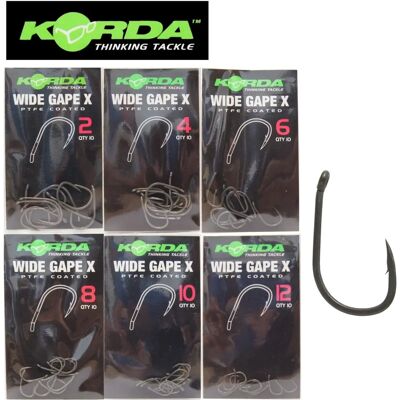 KORDA Wide Gape X Haken - 6 Mikro Barbed - Angelhaken KORDA Wide Gape X Haken - 6 Mikro Barbed - Angelhaken
