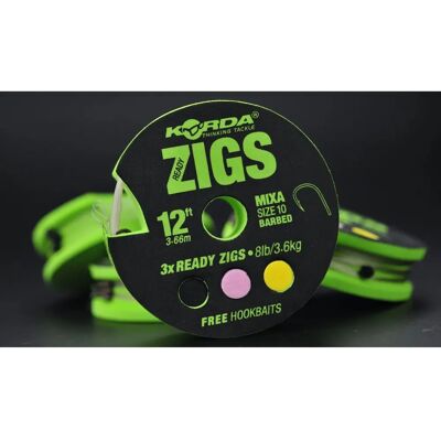 Korda Model 10 Mixa Ready-tied Zigs - Fishing Tackle Korda Model 10 Mixa Ready-tied Zigs - Fishing Tackle