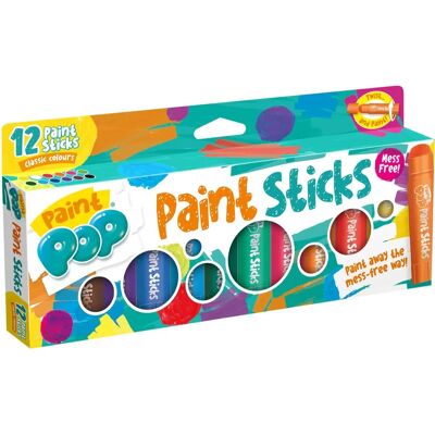 Paint Pop Paint Sticks - Assorted Colours - Kids Paint - MessFree Fast Drying Paint Pop Paint Sticks - Assorted Colours - Kids Paint - MessFree Fast Drying
