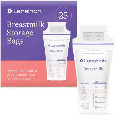 Lansinoh Stillmilch-Aufbewahrungsbeutel - Packung mit 25 Lansinoh Stillmilch-Aufbewahrungsbeutel - Packung mit 25