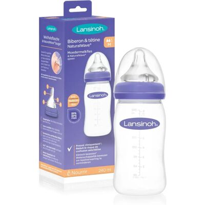 Lansinoh Natural Wave Mamadeira - Mamadeira Lansinoh Natural Wave Mamadeira - Mamadeira