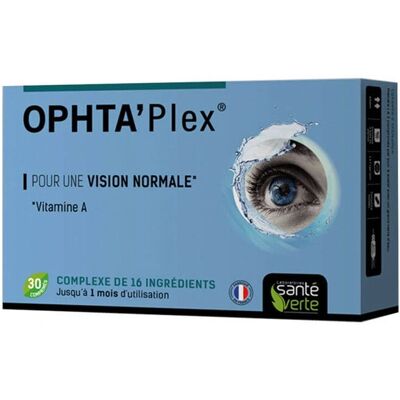 Sante Verte Ophta'Plex 30 Comprimés - Complément pour la santé oculaire - Publicité Sante Verte Ophta'Plex 30 Comprimés - Complément pour la santé oculaire - Publicité