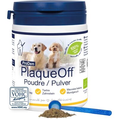 Poudre ProDen PlaqueOff pour chiens et chats - Soin dentaire animal Poudre ProDen PlaqueOff pour chiens et chats - Soin dentaire animal