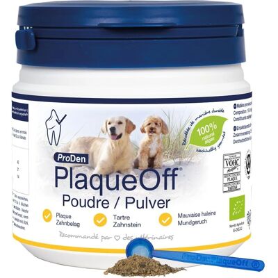 ProDen PlaqueOff Poudre pour chien et chat 420g - Publicité ProDen PlaqueOff Poudre pour chien et chat 420g - Publicité