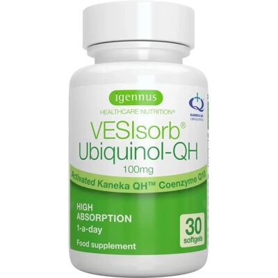 Igennus VESIsorb Ubiquinol-QH 30 Cápsulas - Suplemento avançado de CoQ10 Igennus VESIsorb Ubiquinol-QH 30 Cápsulas - Suplemento avançado de CoQ10