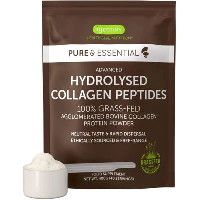 Igennus Peptídeos de Colágeno - Hidrolisados, Alimentados com pasto, 400g Igennus Peptídeos de Colágeno - Hidrolisados, Alimentados com pasto, 400g