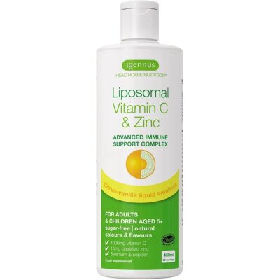 Igennus Liposomal Vitamin C & Zinc - 450ml Igennus Liposomal Vitamin C & Zinc - 450ml