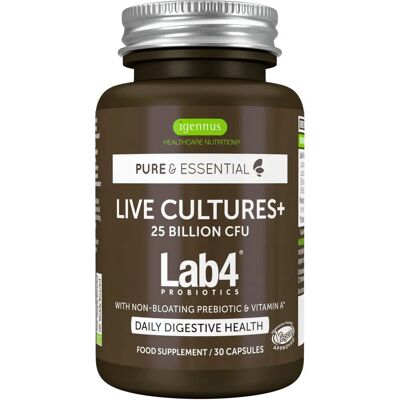 Igennus Marca Modelo - Culturas Vivas + Probióticos Lab4 - 30 Cápsulas - Suporte Digestivo Igennus Marca Modelo - Culturas Vivas + Probióticos Lab4 - 30 Cápsulas - Suporte Digestivo