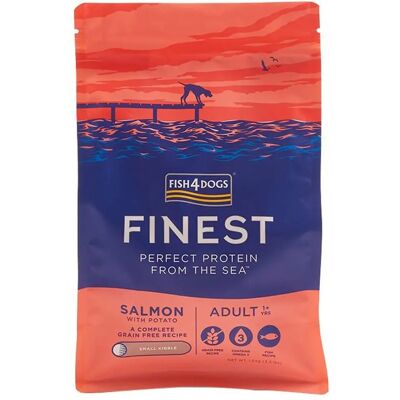 Fish4Dogs Salmone Crocchette - Cibo completo per cani - 1,5 kg Fish4Dogs Salmone Crocchette - Cibo completo per cani - 1,5 kg