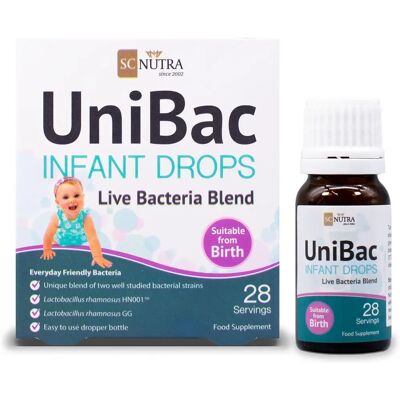 SC Nutra UniBac Infant & Baby Drops Live Bacteria Blend - Baby Drops SC Nutra UniBac Infant & Baby Drops Live Bacteria Blend - Baby Drops